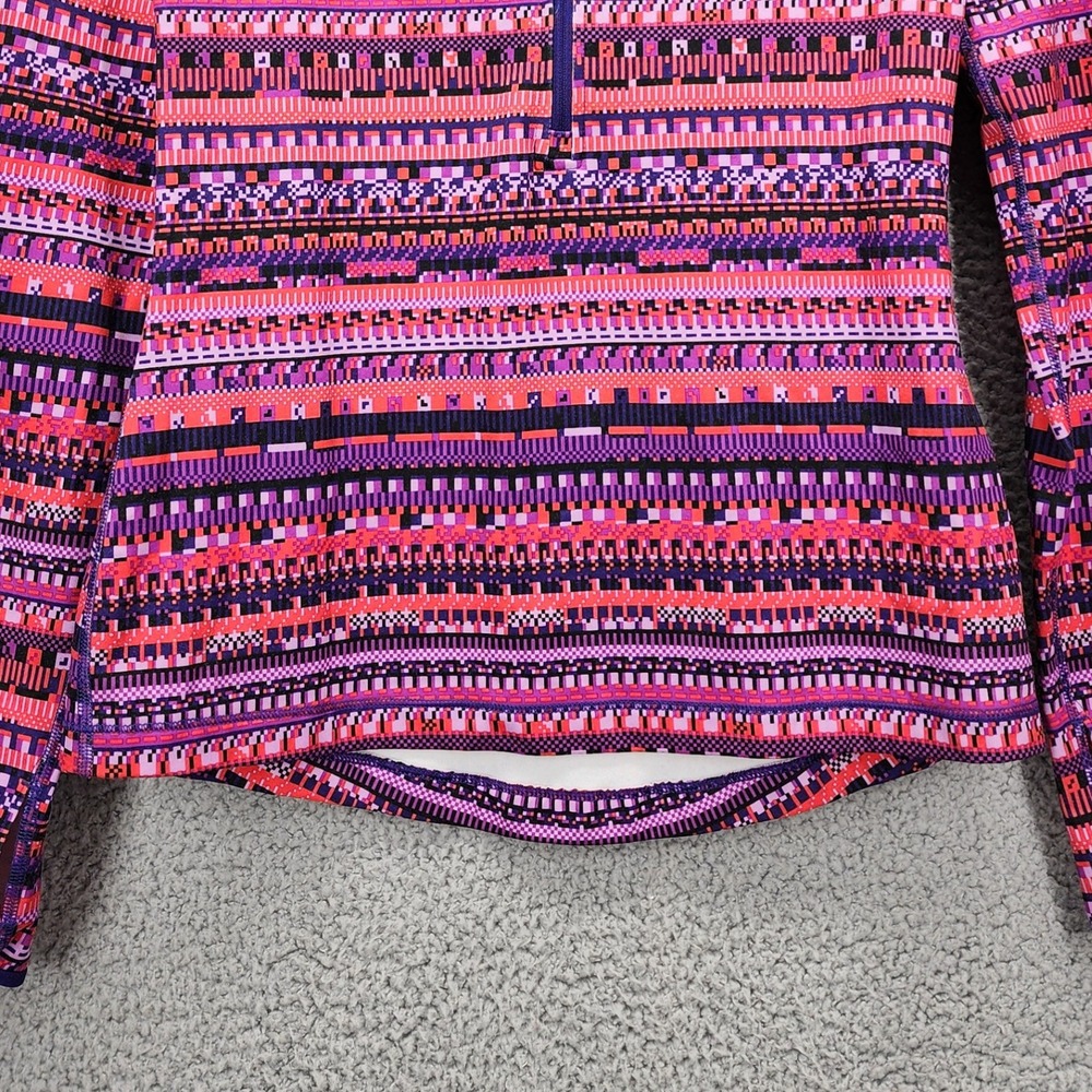 Nike Pro Dri-FIT Womens Small Quarter Zip Pullover Pink Purple Geometric Pattern - Picture 9 of 13